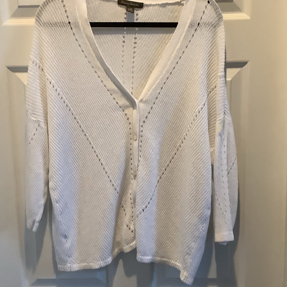 Tommy Bahama White Women's Doleman‎ Cardigan, large